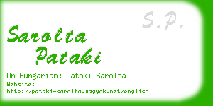 sarolta pataki business card